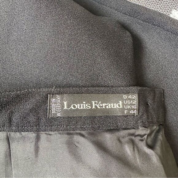 Vintage 80’s Louis Feraud Black Pencil Skirt - Picture 6 of 12